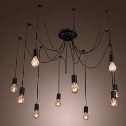 Chandelier Vintage Design Bulbs Included Living 10 Lights