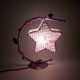 22*24*10CM Romantic And Warm Place Gifts Creative Hollow Out, Wrought Iron Rural Bedroom Lamp Led Light