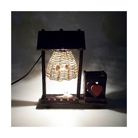 23*20.5CM Valentine'S Day Creative Furnishing Articles Gifts Brush Pot Vintage Boutique Handicraft Desk Lamp Led Light