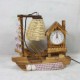 Valentine'S Day Creative Furnishing Articles Gifts Boutique Handicraft Sailboat Wooden With Clock Desk Lamp Led Light