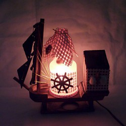 Valentine'S Day Creative Furnishing Articles Gifts Vintage Boutique Handicraft Bottle Marine Style Desk Lamp Led Light