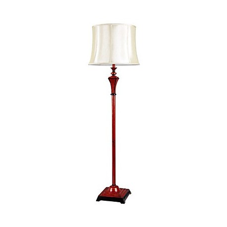 Comtemporary Fabric and Resin Floor Light with 1 Light in Red