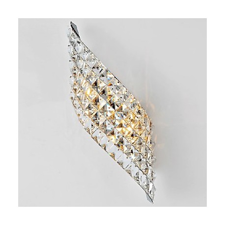 Crystal Wall Light, 2 Light,Modern Incision Electroplate Tempering