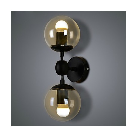 Wall Sconces / Glass ball 2 Lights/Outdoor / Indoor Wall Lightsl Rustic/Lodge Metal