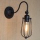 American Country Living Room Lamp Bedroom Balcony Minimalist Matte Black Bedside Lamp Decorative Art Wall