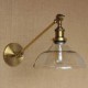 The Iron Glass Bronze Brass Arm Style Retro Creative American Country Hall Bedroom Wall Lamp