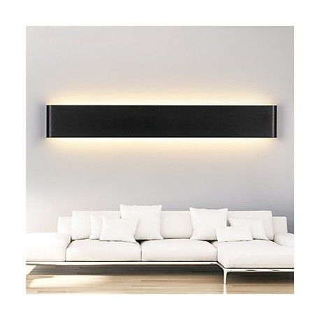 24W Modern LED Wall Sconces Light Indoor Black / White 72cm