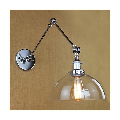 Chrome Glass Telescopic Retro Wall Lamp