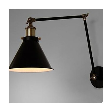 Industrial Nostalgia Personality Loft Black Umbrella Section Double Wall Lamp