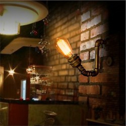 American Village Loft Industrial Edison Style Vintage Wall Light Lamp, Retro Water Pipe Lamp Wall Sconce -FJ-DB2-013A0