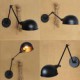 Industrial Style Retro Double Long Arm a Simple Personality Ills Bedside Dining Decorative Wall Sconce