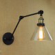 40W 110-240V Mediterranean Village Retro Pastoral Glass Decorative Wall Sconce Clothing Store Restaurant Coffee