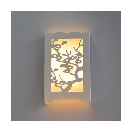 15*24*4.5CM 6 W White Led The Plum Flower Wall Lamp Of Carve Patterns Or Designs On Woodwork Led Lights