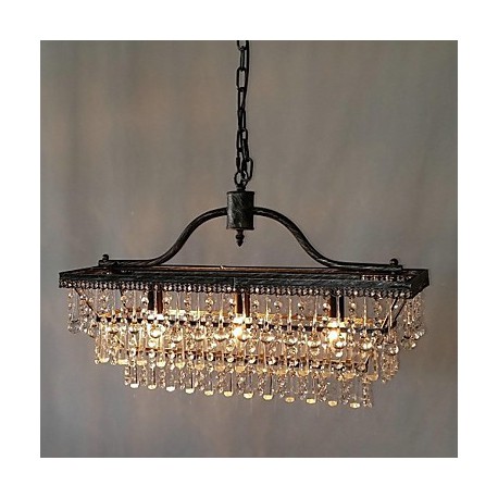 MAX:60W Traditional/Classic Crystal Metal Chandeliers Bedroom / Dining Room / Study Room/Office / Hallway