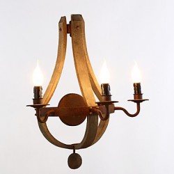 Mini Style Wall Sconces , Rustic/Lodge E12/E14 Wood/Bamboo