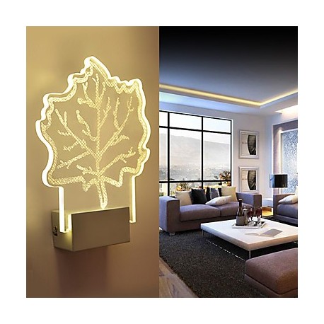 Acrylic Wall Lamp PVC Lamp Light Chip LED / Bulb Included Modern/Contemporary Metal 220V 5㎡-10㎡ L18.5**H25.5*W5CM 5W