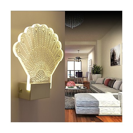 Acrylic Wall Lamp PVC Lamp Light LED / Bulb Included Modern/Contemporary Metal 220V 5㎡-10㎡ L23*H24*W5CM