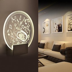 Acrylic Wall Lamp PVC Lamp Light LED / Bulb Included Modern/Contemporary Metal 220V 5㎡-10㎡ L19*H20.5*W5CM