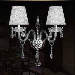 Crystal Wall Sconces , Traditional/Classic E12/E14 Glass