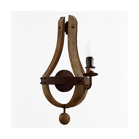 Mini Style Wall Sconces , Rustic/Lodge E12/E14 Wood/Bamboo