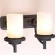 2*60W Retro Iron Classic Style Wall light in Painting Processing with Frosted glass