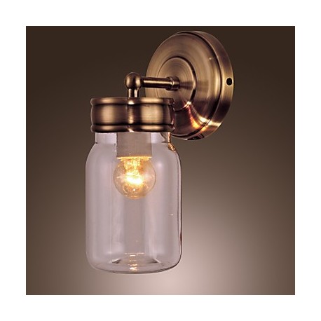 Rustic Wall Light In Bottle Shape