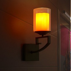 22*35CM Retro Glass Simple Single Head Wall Lamp LED Light Wall Sconces Crystal / LED Modern/Contemporary Metal