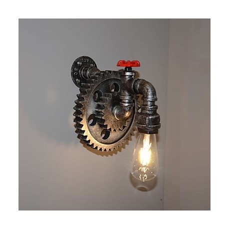 Creative Iron Bar Restaurant Bar Aisle Wall Lamp Wall Lamp Loft Industrial Gear Personality To Do The Old Water Pipes