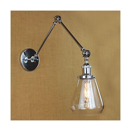 Chrome Glass Telescopic Retro Wall Lamp