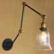 American Country Simple Retro Glass Lampshade Three Adjusting The Length Of The Long Arm Tube Wall