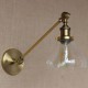 The Iron Glass Bronze Brass Arm Style Retro Creative American Country Hall Bedroom Wall Lamp