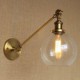 The Iron Glass Bronze Brass Arm Style Retro Creative American Country Hall Bedroom Wall Lamp