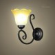 Vintage Wall Light Iron Glass Swing Arm Wall Lamp Indoor Decor Bedroom Wall Light 110/220V For Living Room