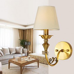 Classic Bedroom Wall Lamps, Simple Metal Living Room Wall Sconce Bar Cafe Hallway Balcony Wall Lamp