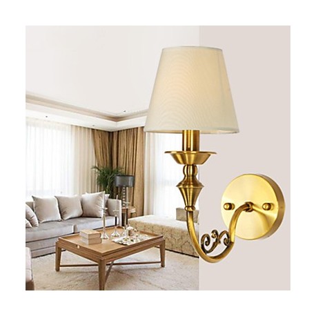 Classic Bedroom Wall Lamps, Simple Metal Living Room Wall Sconce Bar Cafe Hallway Balcony Wall Lamp