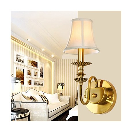 Classic Bedroom Wall Lamps, Simple Metal Living Room Wall Sconce Bar Cafe Hallway Balcony Wall Lamp