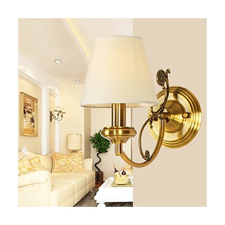 Classic Bedroom Wall Lamps, Simple Metal Living Room Wall Sconce Bar Cafe Hallway Balcony Wall Lamp