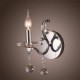 Silvery Crystal Wall Light with 1 Lights