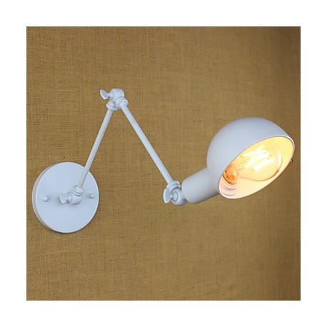 Modern White Long Arm Double Wrought Iron Wall Lamp Living Room Hallway Bedroom Bedside Study
