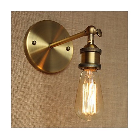 American Bar Cafe Restaurant Bedside Minimalist Aisle Bronze Wrought Iron Wall Sconce