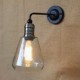 Mediterranean American Country Style Transparent Glass Wall Sconce