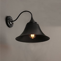 E27 220V 29*29CM 5-10㎡ Designer Duds Loft Style Ancient Black Iron Cap Wall Lamp Light LED
