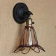 American Industrial-Style Fence Iron Net Red Bronze Decorative Wall Sconce