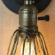 American Industrial-Style Fence Iron Mesh Bronze Decorative Wall Sconce