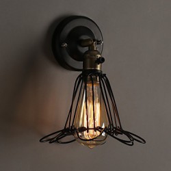 E27 220V 20*28*10CM 5-10㎡ American Country Loft Restoring Ancient Ways, Wall Lamp, Wrought Iron Wall Lamp Light LED