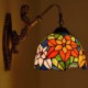 E27 220V 27*25CM 3-5㎡ European Contracted Rural Creative Wrought Iron Wall Lamp Glass Led Lights