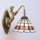 E27 220V 22*28CM 3-5㎡ European Contracted Rural Creative Wrought Iron Wall Lamp Glass Led Lights