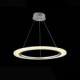 LED Pendant Light Round Ceiling Chandelier Milky Acrylic Ceiling Lamps with Single Ring D50CM Ac 100 to 240v