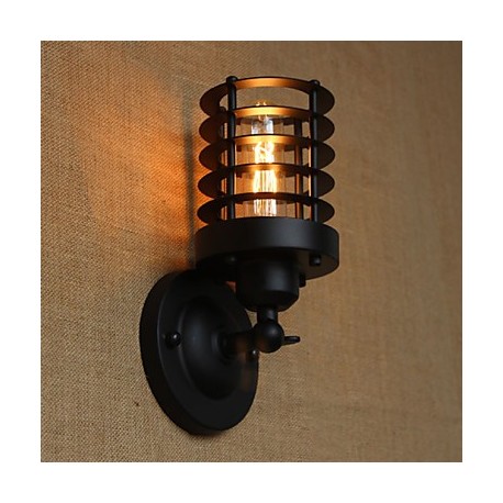 40W 110-240V Retro Simple Elegant Black Bedside Aisle Stairs Balcony Decorative Wall Sconce