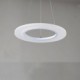 LED Pendant Light Round Ceiling Chandelier Milky Acrylic Ceiling Lamps with Single Ring D50CM Ac 100 to 240v